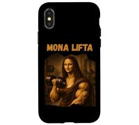 Mona Lifta Muscle Mona Lisa Lifting Weights Bodybuilding Gym Coque pour iPhone X/XS