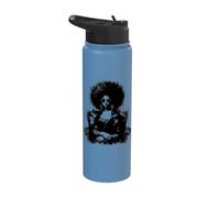 Mona-Lisa Afro - Drôle de Mona-Lisa afro-Américaine Stainless Steel Insulated Water Bottle