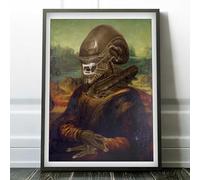 Mona Lisa Alien Xenomorph - Alien Print Art Gift Wall Home (A4)