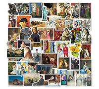 Mona Lisa Autocollants vintage 50 pièces, autocollants en vinyle esthétique Cottagecore Decor pour Srapbook, ordinateur portable, adolescents filles adultes cadeaux rétro