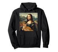 Mona Lisa avec Chat Peinture Classique drôle Art Sweat à Capuche