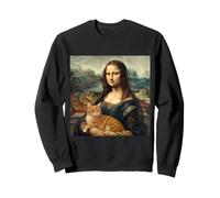 Mona Lisa avec Chat Peinture Classique drôle Art Sweatshirt