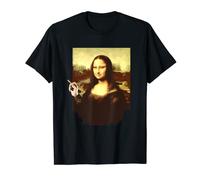 Mona Lisa avec joint, marijuanna, ganja, cannabis. T-Shirt