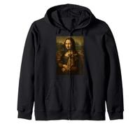 Mona Lisa avec Suricate Peinture esthétique Amusante Sweat à Capuche