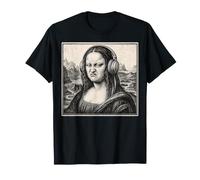 Mona Lisa Bass Face Funny Music Lovers DJs Producers T-Shirt