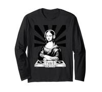 Mona Lisa Casque DJ Renaissance Art Musique Lover Manche Longue