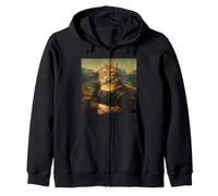 Mona Lisa Cat, Leonardo Davinci Renaissance Parodie Art Sweat à Capuche