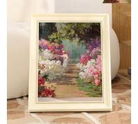 Mona Lisa Cat Scratcher Bed, Art 4D Oil Painting Cat Frame Nest for Artist Kitten, Cardboard House & Scratcher, House with Vintage Art Picture Frames (Rose Garden)