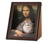 Mona Lisa Cat Scratcher Bed, Art 4D Oil Painting Cat Frame Nest for Artist Kitten, Cardboard House & Scratcher, House with Vintage Art Picture Frames (Mona Lisa)
