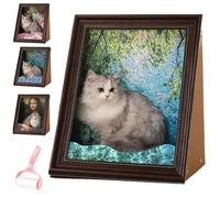 Mona Lisa Cat Scratcher Bed,Famous Oil Painting Frame Cardboard Cat House,Art 4D Oil Painting Frame Nest for Kitten,Creative Home Decoration
