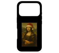 Mona Lisa Chapeau de Père Noël Humoristique Art Parodie Vintage Coque pour iPhone 17 Pro