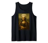 Mona Lisa Chef Culinary Art Icône Baker Cuisine Aliments Foodie Débardeur