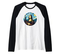 Mona Lisa dans le style de Van Gogh Starry Night Manche Raglan