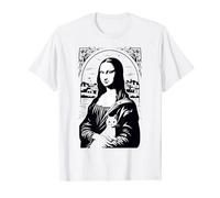 Mona Lisa Dessin Abstrait Art Femme Graphique Mona Lisa T-Shirt