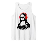 Mona Lisa écoute de la Musique drôle Cool Art et mélomane Débardeur