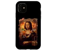 Mona Lisa en Vacances À Hawaï, Cocktail, Plage D'été Coque pour iPhone 11