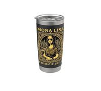 Mona Lisa Enigmatic Smile - Art Moderne Gobelet isotherme en acier inoxydable double paroi