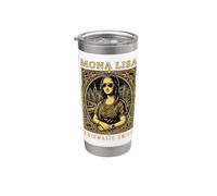 Mona Lisa Enigmatic Smile - Art Moderne Gobelet isotherme en acier inoxydable double paroi