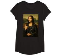 Mona Lisa, Groupe de Rock drôle, Heavy Metal Art T-Shirt, Fille, Noir, M