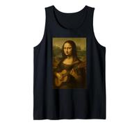 Mona Lisa Jouant de la Guitare Renaissance Guitariste Musicien Art Débardeur