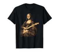 Mona Lisa Joue de la Guitare électrique Retro Rock Music Superstar T-Shirt
