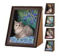 Mona Lisa Lit griffoir pour chat vivant dans un célèbre nid de peinture, cadre de peinture à l'huile 4D, maison pour chat, facile à assembler, canapé, grotte, décoration d'intérieur créative (D#)