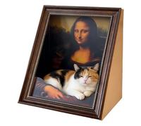Mona Lisa Maison pour chat - Design à gratter 3D intégré - Carton résistant à l'usure - Lit à peinture célèbre - Planche à gratter verticale créative - Cadre à l'huile - Salon