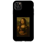 Mona Lisa mangeant des spaghettis drôle art classique pâtes gourmand Coque pour iPhone 11 Pro Max