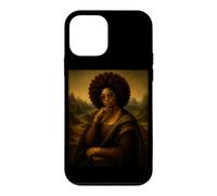 Mona Lisa Noire Mois de l'histoire des Noirs Racines africaines Afro Girl Coque pour iPhone 12 Mini
