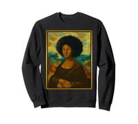 Mona Lisa Noire Reine Afro Femme Africaine Mois de Sweatshirt
