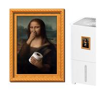 Mona Lisa Poster Nez Pressant - Bois, 3,15x2,36 pouces, Mur sur Toile Mona Lisa, Aimant décoratif | Cadre photo frigo drôle décoration humoristique, aimant de réfrigérateur pour cuisine, maison