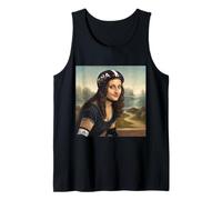 Mona Lisa Roller Derby Girl Féministe Sportif Vintage Art Débardeur