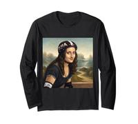 Mona Lisa Roller Derby Girl Féministe Sportif Vintage Art Manche Longue
