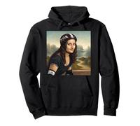 Mona Lisa Roller Derby Girl Féministe Sportif Vintage Art Sweat à Capuche
