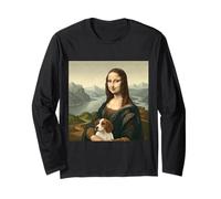 Mona Lisa Style Renaissance avec Compagnon pour Chien Manche Longue