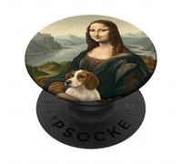 Mona Lisa Style Renaissance avec Compagnon pour Chien PopSockets PopGrip Adhésif