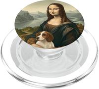 Mona Lisa Style Renaissance avec Compagnon pour Chien PopSockets PopGrip pour MagSafe