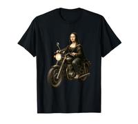 Mona Lisa sur une moto - Art humoristique parodie motard T-Shirt