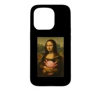 Mona Lisa Tenant bébé Axolotl Funny Da Vinci Peinture Coque pour iPhone 15 Pro