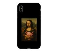 Mona Lisa Tenant bébé Axolotl Funny Da Vinci Peinture Coque pour iPhone XS Max