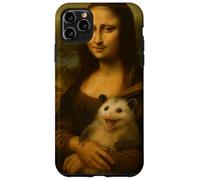 Mona Lisa Tenant Opossum Feral Drôle Humour Meme Coque pour iPhone 11 Pro Max