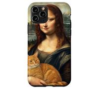 Mona Lisa Tenant Un Chat Renaissance Art Parodie Coque pour iPhone 11 Pro