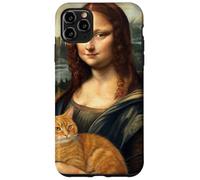 Mona Lisa Tenant Un Chat Renaissance Art Parodie Coque pour iPhone 11 Pro Max