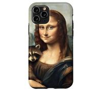 Mona Lisa Tenant Un Raton Laveur drôle Mashup Art Coque pour iPhone 11 Pro