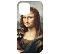 Mona Lisa Tenant Un Raton Laveur drôle Mashup Art Coque pour iPhone 12 Pro Max
