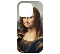 Mona Lisa Tenant Un Raton Laveur drôle Mashup Art Coque pour iPhone 14 Pro