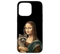 Mona Lisa Tenant Un Raton Laveur drôle Mashup Art Coque pour iPhone 15 Pro Max