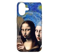 Mona Lisa, Une Fille de la Nuit étoilée avec Une Boucle d'oreille en Perle Le Cri Coque pour iPhone 17