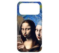 Mona Lisa, Une Fille de la Nuit étoilée avec Une Boucle d'oreille en Perle Le Cri Coque pour iPhone 17 Pro Max