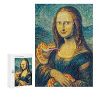 Mona Lisa with Snake Art Print-1 Puzzle 300 Pièces Educa Jouet en Bois Cadeau Unique Décoration Intérieure Jeu Éducatif Challenge Toy Adultes Et Enfants À Partir De 14 Ans 300 PCS